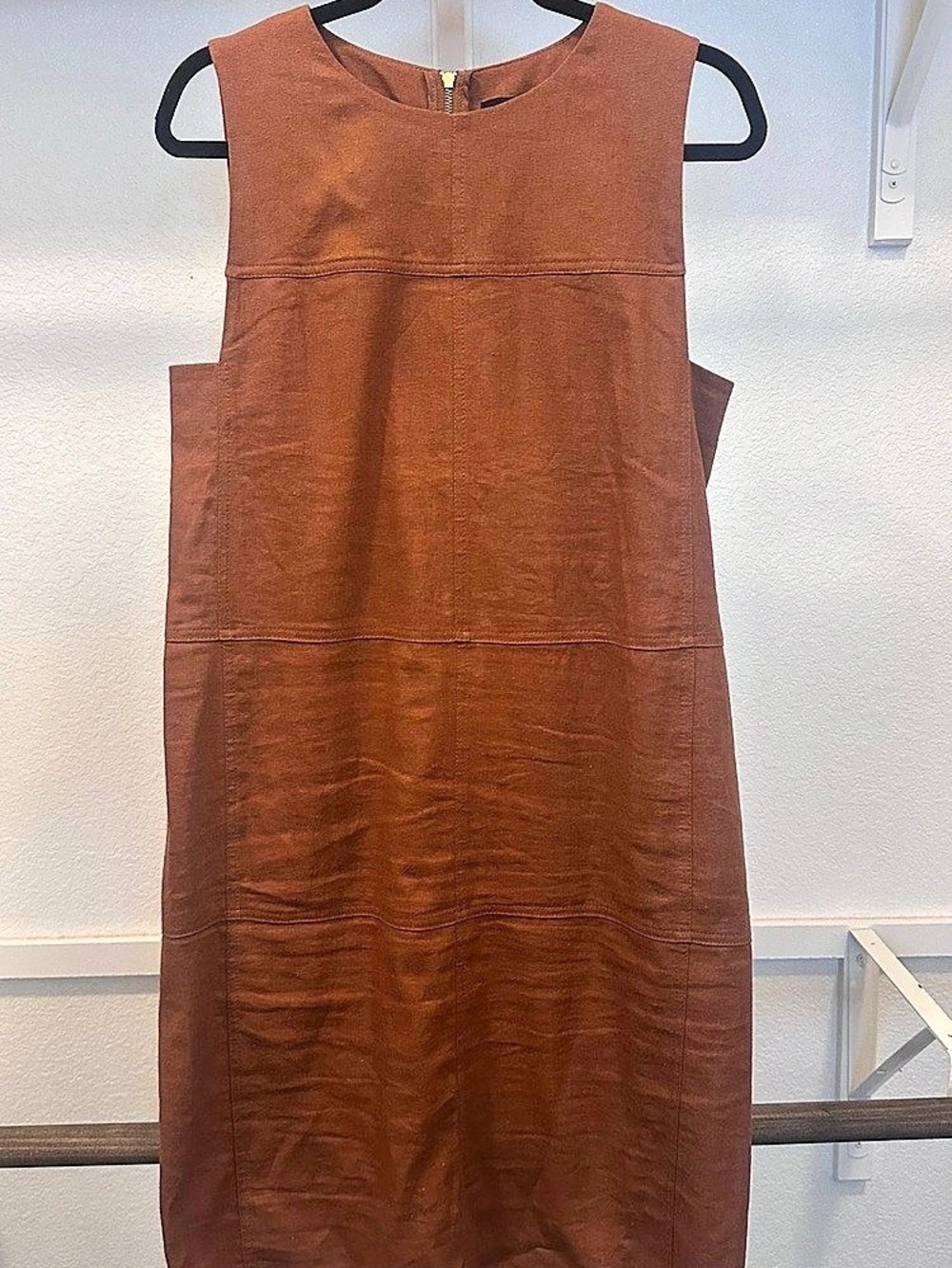 Donna Karan New York Linen Midi Dress Brown Size 4